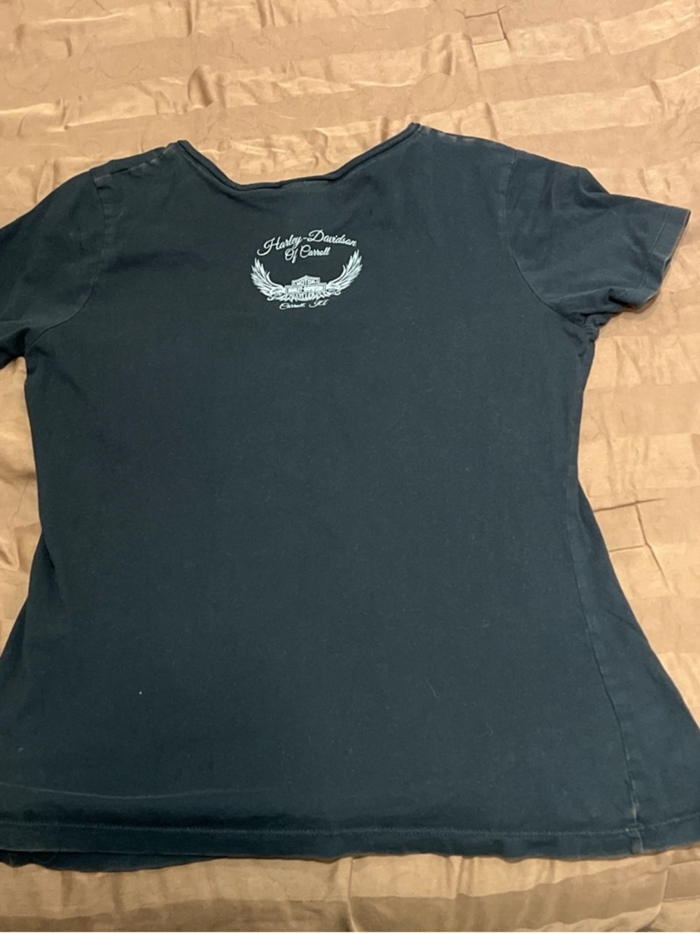 Harley-Davidson Black Tee with Pink Skull Graphic - Picture 2 of 3